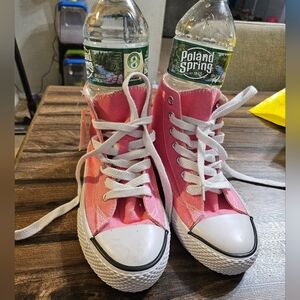 Pink High-Top Kids Sneakers